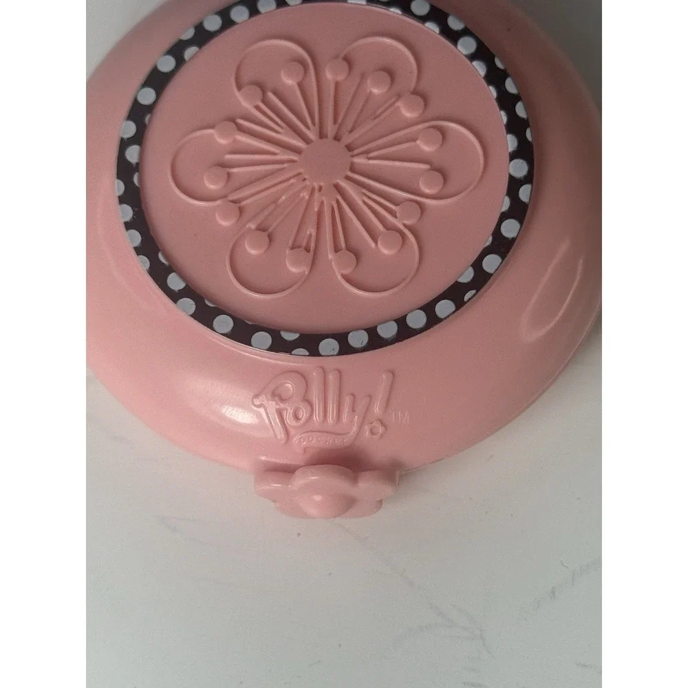 Polly Pocket Vintage Pink 2004 Compact Chicks Mirror Clip On